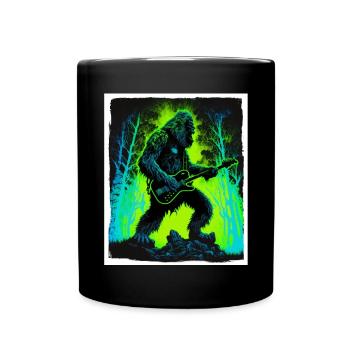 Big Foot Sasquatch Rock Guitare Musique Metal Grunge - Mug uni - noir - Devant