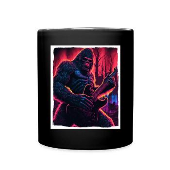 Big Foot Sasquatch Rock Guitare Musique Metal Grunge - Mug uni - noir - Devant