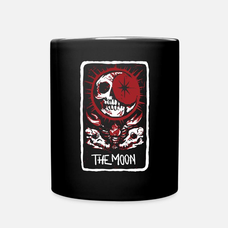 The Moon Blood Red Skeleton Skull Tarot Card - Tasse einfarbig - Schwarz