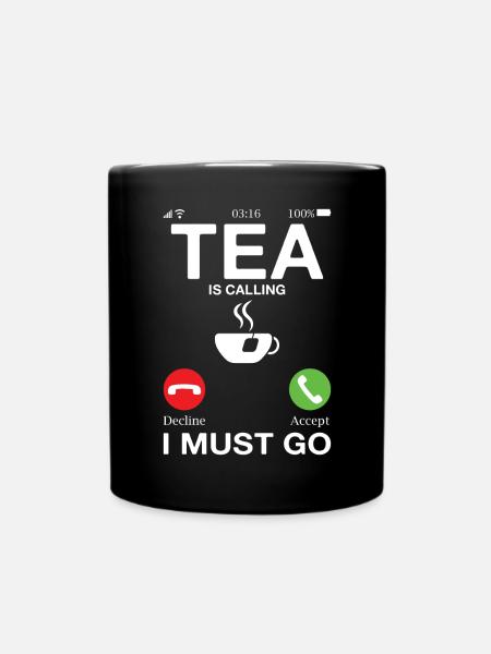 Teeliebhaber Geschenke - Tasse einfarbig - Schwarz