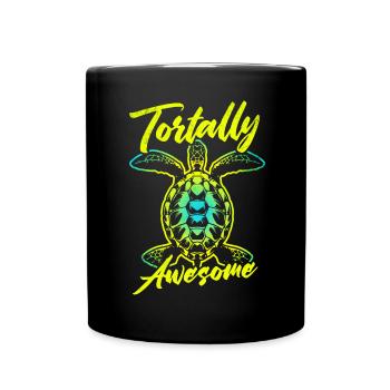 Tortue marine - Mug uni - noir - Devant