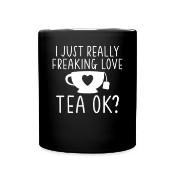 Teeliebhaber Geschenke - Tasse einfarbig - Schwarz - Vorne