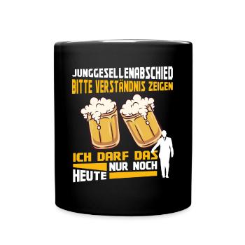 Junggesellenabschied Junggeselle Party - Tasse einfarbig - Schwarz - Vorne