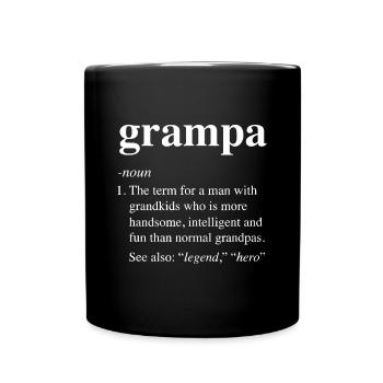 Mens Grampa Définition Funny Dictionary Entry foru - Mug uni - noir - Devant