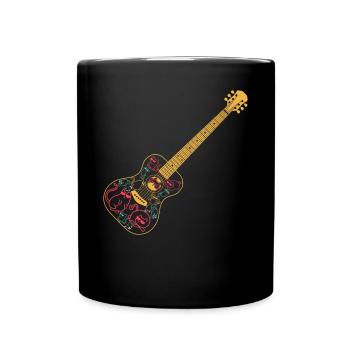 Guitar With Cats Guitar Guitarist Guitar Player Ca - Full Colour Mug - black - Front