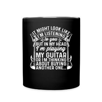 Bass Guitar Player - But In My Head I'm Playing My - Full Colour Mug - black - Front