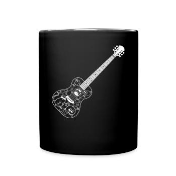 Guitar With Cats Guitar Player Cat Lover Guitarist - Full Colour Mug - black - Front