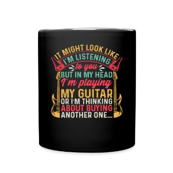 Bass Guitarist - But In My Head I'm Playing My Gui - Tasse einfarbig - Schwarz - Vorne