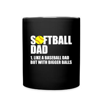 Softball Papa Definition Funnysoftball momdad softb - Tasse einfarbig - Schwarz - Vorne