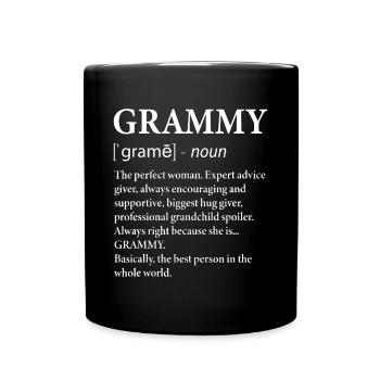 Grammy-Definitions-Oma - lustige Großmutter - Tasse einfarbig - Schwarz - Vorne