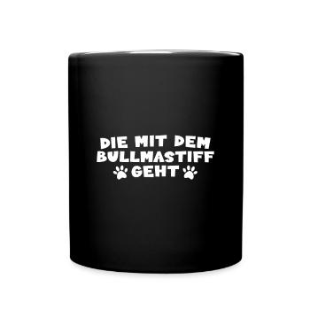 Bullmastiff - Tasse einfarbig - Schwarz - Vorne