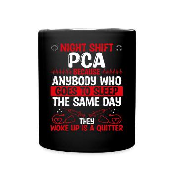Assistant de soins aux patients de nuit - Mug uni - noir - Devant