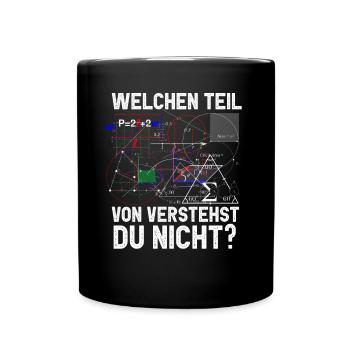Lustiger Mathe Lehrer Humor Mathematiker - Tasse einfarbig - Schwarz - Vorne