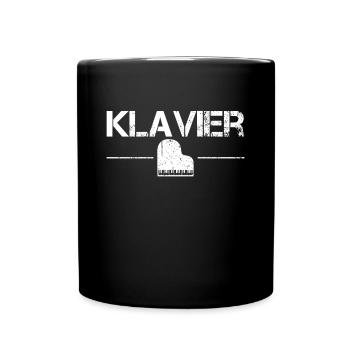 Klavier - Tasse einfarbig - Schwarz - Vorne