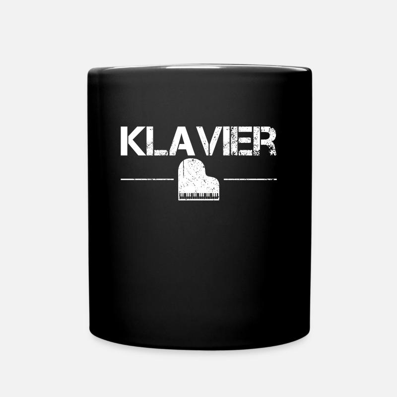 Klavier - Tasse einfarbig - Schwarz