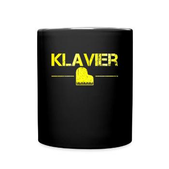 Klavier - Tasse einfarbig - Schwarz - Vorne