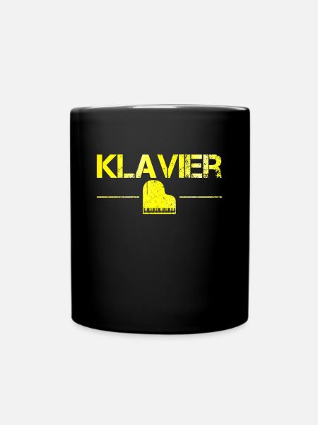 Klavier - Tasse einfarbig - Schwarz