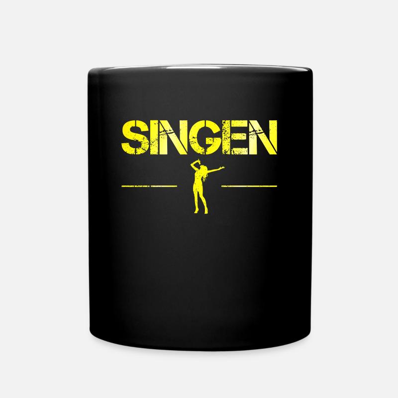 singen - Tasse einfarbig - Schwarz
