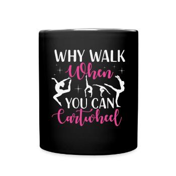 Lustige Gymnastik Gymnastik Geschenk für Mädchen Frauen Cool - Tasse einfarbig - Schwarz - Vorne