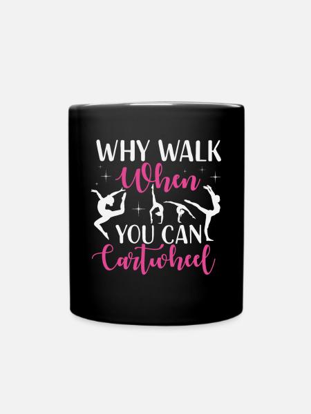 Funny Gymnastics Gymnast Gift For Girls Women Cool - Full Colour Mug - black