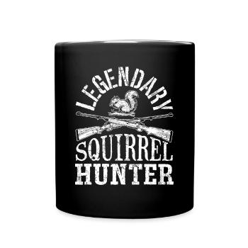 Legendäres Eichhörnchen-Jäger-T-Shirt, das lustiges VI jagt - Tasse einfarbig - Schwarz - Vorne