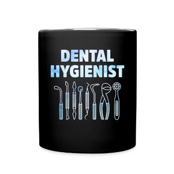 Dentalhygienikerin Zahnarzthelferin Apprecia - Tasse einfarbig - Schwarz - Vorne