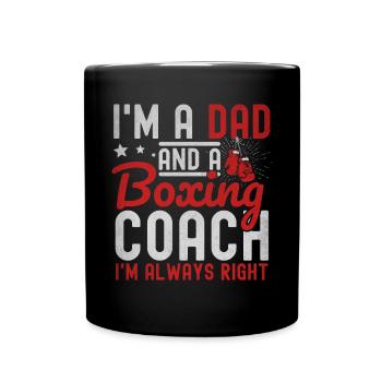 I'm A Dad And Boxing Coach - Full Colour Mug - black - Front