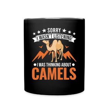 Kamel Dromedar Ägypten Geschenk Großkamel - Tasse einfarbig - Schwarz - Vorne