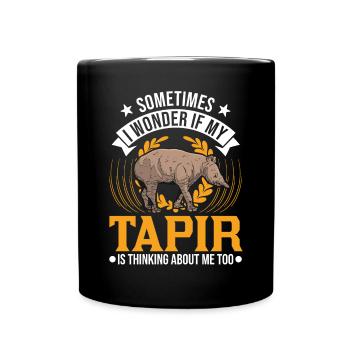 Tapir Gift Lowland Tapir Tapirdae Tapir - Full Colour Mug - black - Front