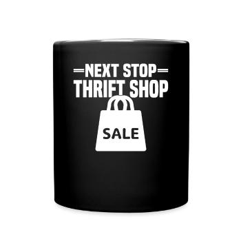 Secondhandladen Secondhand Öko Hipster Gebraucht - Tasse einfarbig - Schwarz - Vorne