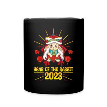 Happy Chinese New Year Of The Rabbit - Tasse einfarbig - Schwarz - Vorne