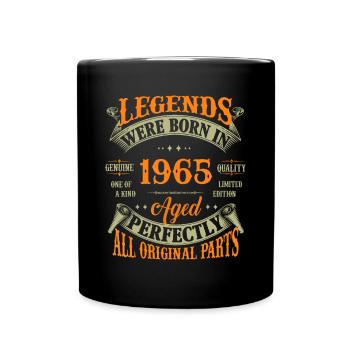 57th Birthday Vintage Legends Born In 1965 57 Year - Full Colour Mug - black - Front