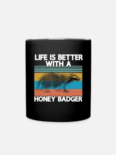 Honey Badger - Full Colour Mug - black