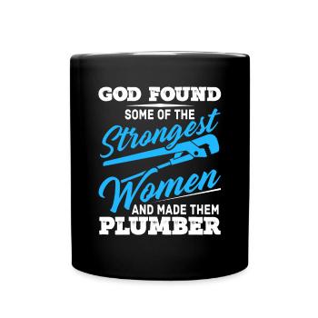 Klempnerinnen Pipefitter Pipes Pipefitting - Tasse einfarbig - Schwarz - Vorne