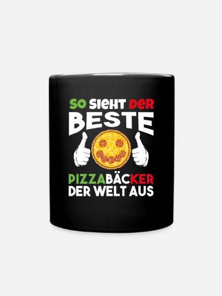 So Sieht Der Beste Pizzabäcker Der Welt Aus - Tasse einfarbig - Schwarz