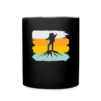 Mountaineering Retro - Full Colour Mug - black - Front