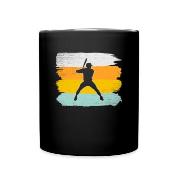 Baseball Rétro - Mug uni - noir - Devant
