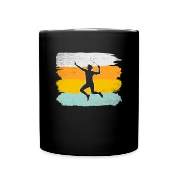 Badminton Rétro - Mug uni - noir - Devant