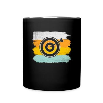 Fléchettes Rétro - Mug uni - noir - Devant