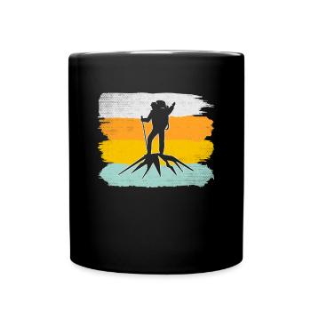 Mountaineering Retro - Full Colour Mug - black - Front