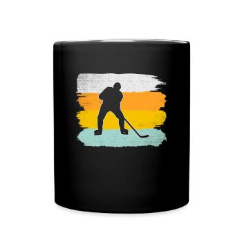 Hockey sur glace Rétro - Mug uni - noir - Devant
