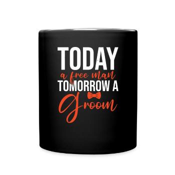 Stag Party | Bachelor Party | Groom - Full Colour Mug - black - Front