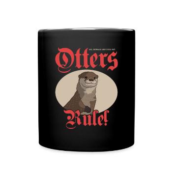Otter Sea Otter | Otter Gift - Full Colour Mug - black - Front