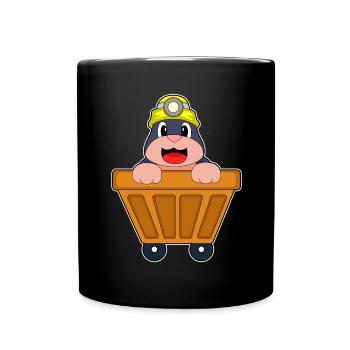 Taupe Miner Casque Minier Exploitation minière - Mug uni - noir - Devant