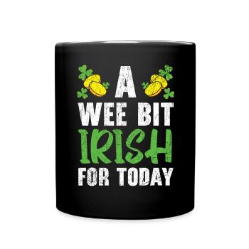 Ein kleines, aber irisches für heute St. Patricks Day - Tasse einfarbig - Schwarz - Vorne