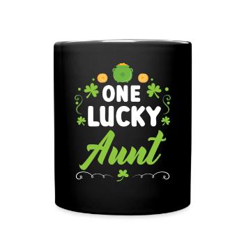Eine glückliche Tante Irish Shenanigan St. Patricks Day - Tasse einfarbig - Schwarz - Vorne