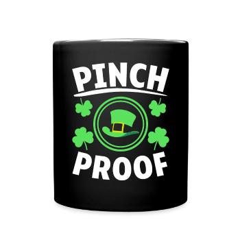 Pinch Proof St. Patricks Day Irish Pride Shamrock - Tasse einfarbig - Schwarz - Vorne