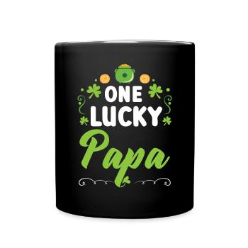 Un papa chanceux papa irlandais, le père de la Saint-Patrick - Mug uni - noir - Devant