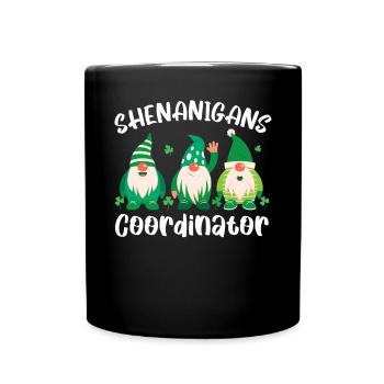 Shenanigans Koordinator St. Patricks Day Irisch - Tasse einfarbig - Schwarz - Vorne