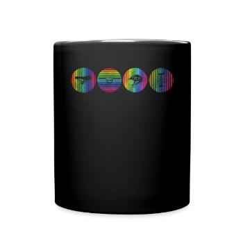 Bicycle Accessories Cyclist Motif - Full Colour Mug - black - Front